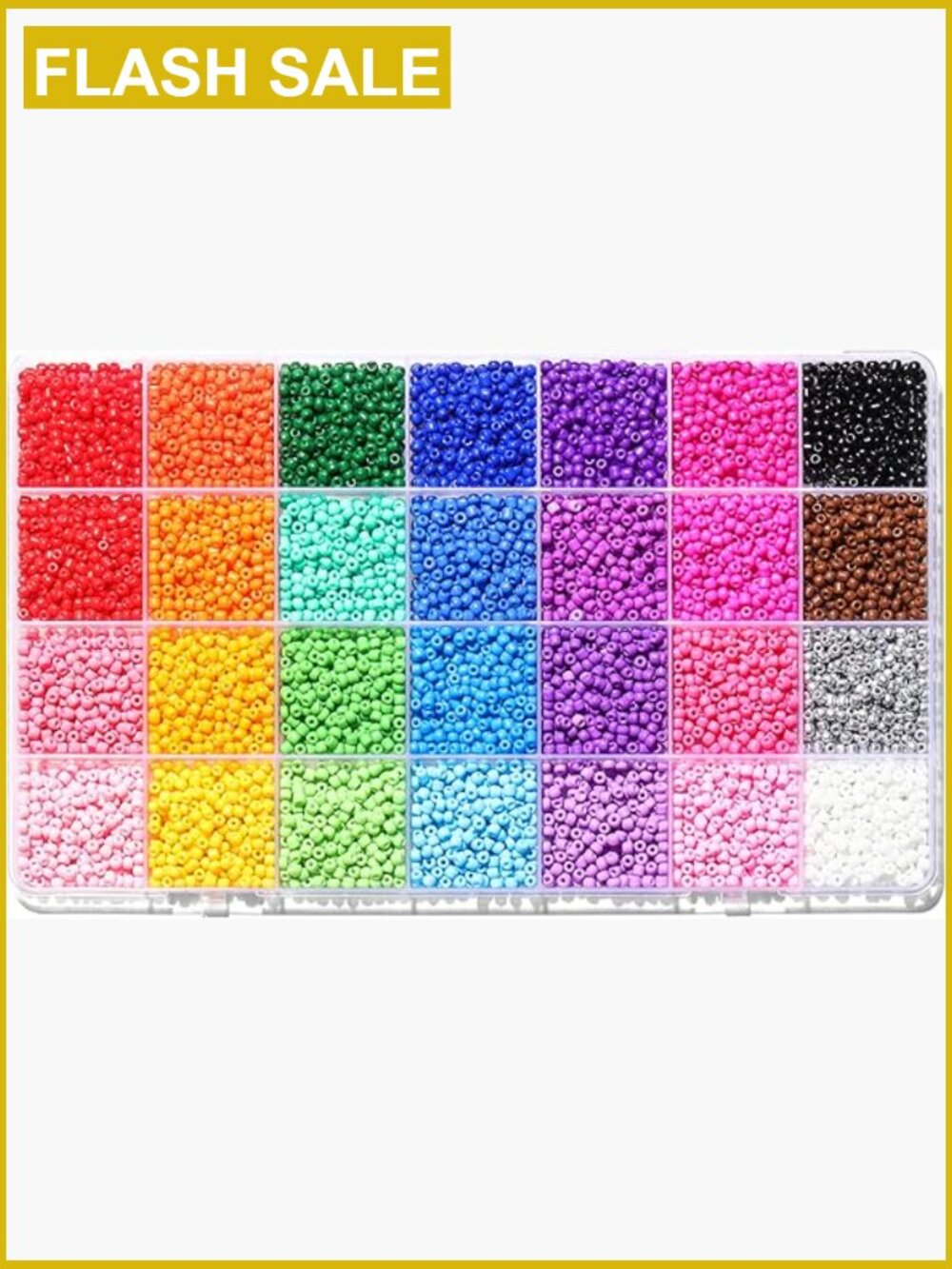 7200pcs 3mm Seed Beads Kit for Jewelry Making Bracelet Craft
